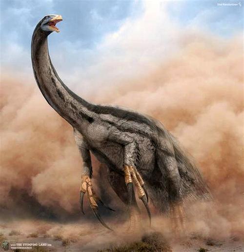 沙城暴中的镰刀龙_恐龙图片_恐龙图库恐龙品种图片大全,恐龙复原图高